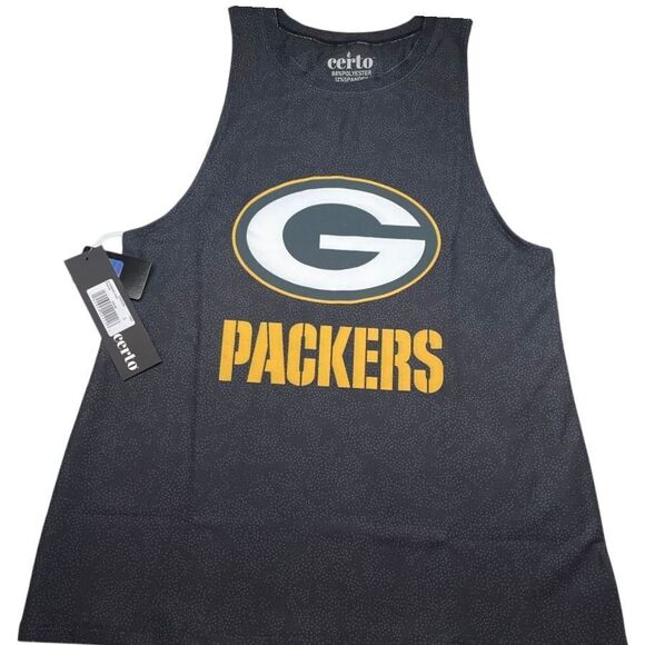 NWT CERTO GREEN BAY PACKERS NFL Outer Bank Tank Top Charcoal Size Small - Picture 1 of 7